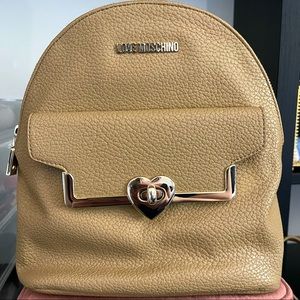 LOVE MOSCHINO neutral colored backpack - lightly used
